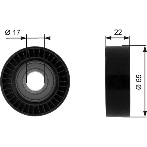 Gates t36257 umlenkrolle - t36257,
